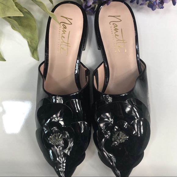 Nanette Lenore Black Alexandra Mules 7.5 - Picture 5 of 8